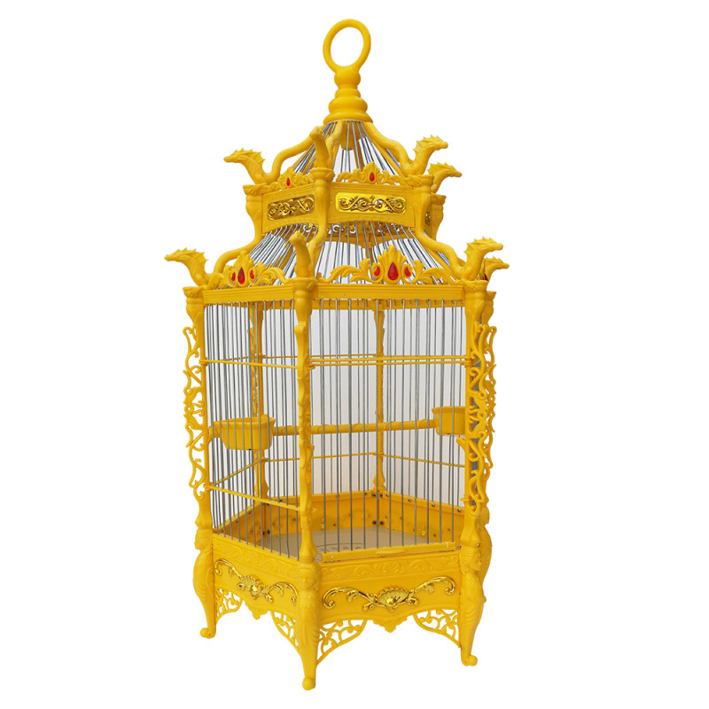 قفس پرندگان مدل سلطنتی زرد